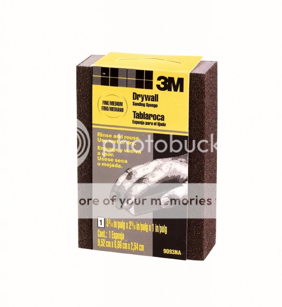 New 3M 9093NA Drywall Sanding Sponge, 3.75in by 2.625in by 1in, Fine